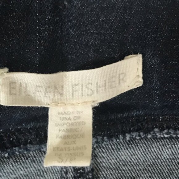 Eileen Fisher Stretch Organic Cotton Jeans Pull-On Minimalist Pants Denim Slim S - Picture 10 of 15